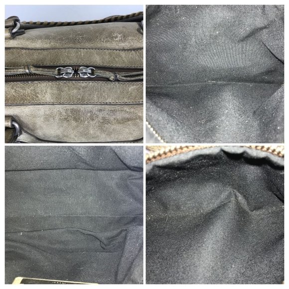 Authentic  Khaki brown beige Balenciaga leatger Bag Handbag Twiggy purse lamb - Picture 10 of 12